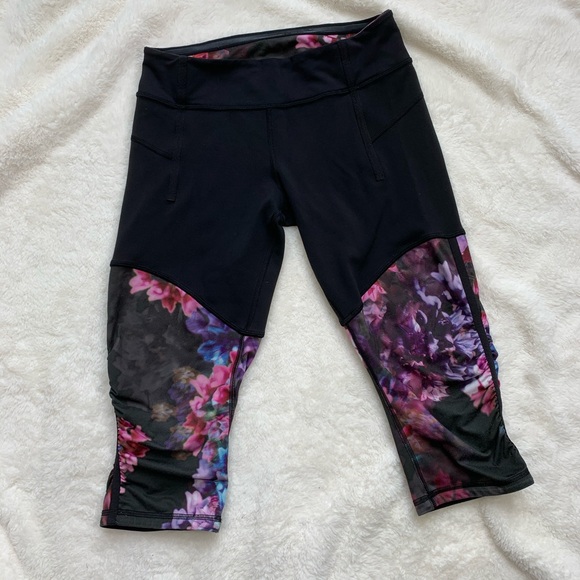 lululemon athletica Pants - Lululemon Crane Crop Spring Has Sprung 6